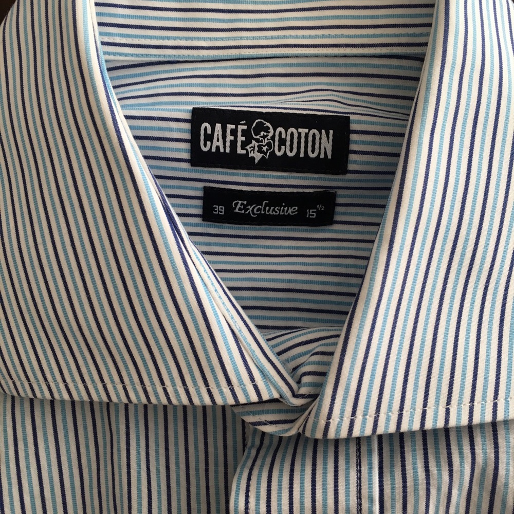 CAFE COTON Men’s Business/Dress Shirt, Size 15.5